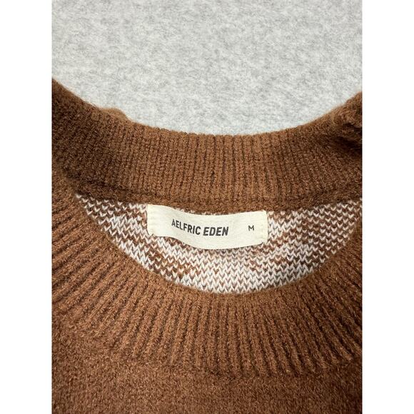 Aelfric Eden Mens Size M Brown Skull Back Graphic Sweater - Picture 3 of 10